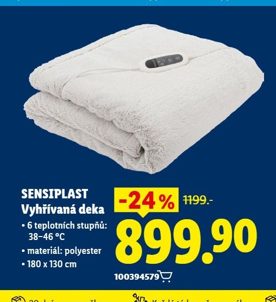 SENSIPLAST Vyhřívaná deka