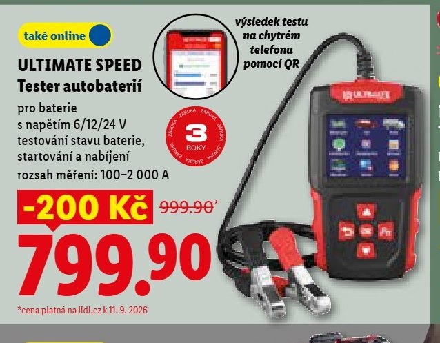 ULTIMATE SPEED Tester autobaterií