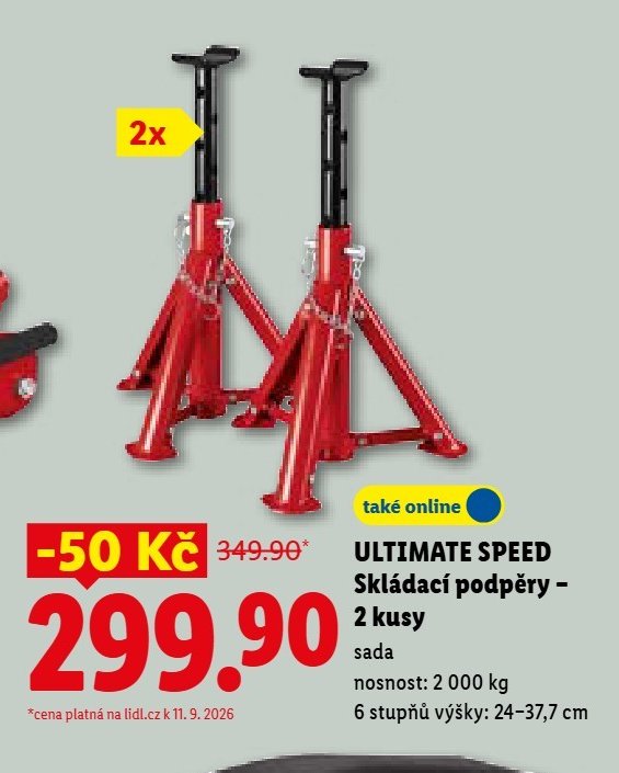 ULTIMATE SPEED Skládací podpěry - 2 kusy
