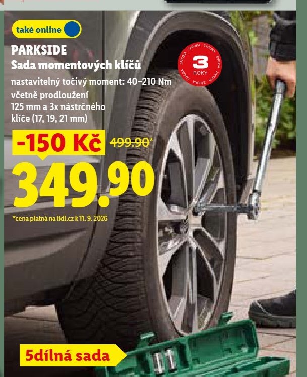 PARKSIDE Sada momentových klíčů