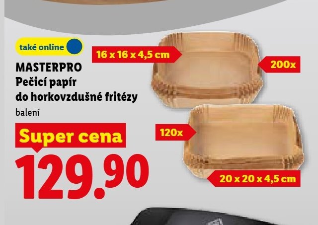 MASTERPRO Pečicí papír do horkovzdušné fritézy