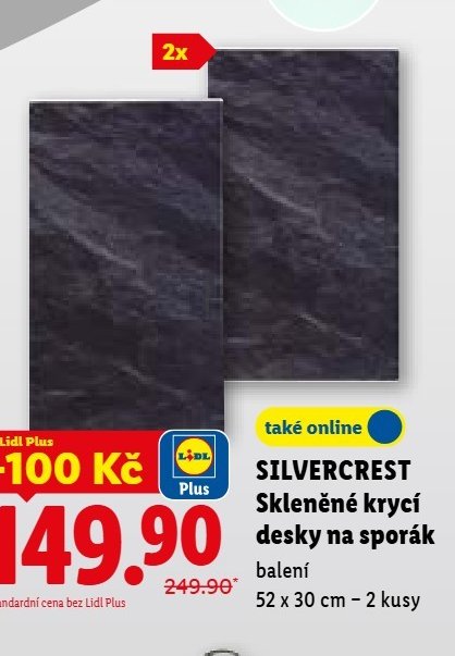 SILVERCREST Skleněné krycí desky na sporák