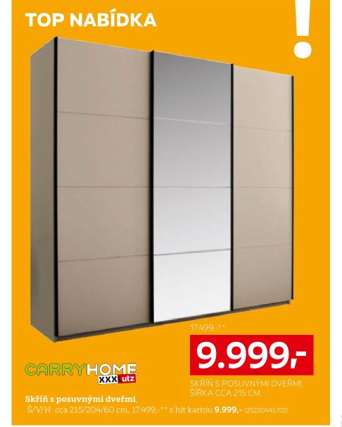 Skříň s posuvnými dveřmi