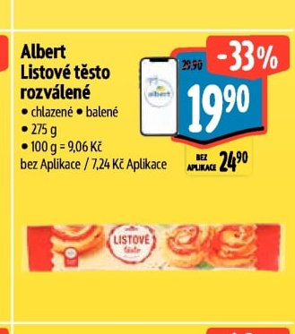 Albert Listové těsto rozválené