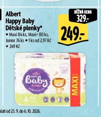 Albert Happy Baby Dětské plenky