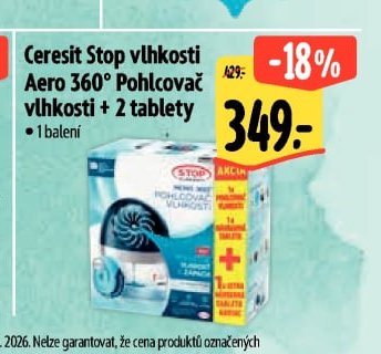 Ceresit Stop vlhkosti Aero 360° Pohlcovač vlhkosti + 2 tablety