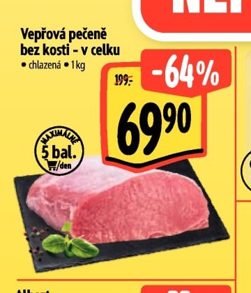 Vepřová pečeně bez kosti - v celku