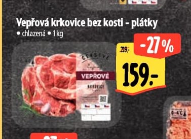 Vepřová krkovice bez kosti – plátky