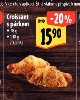 Croissant s párkem