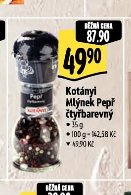 Kotányi Mlýnek Pepř čtyřbarevný