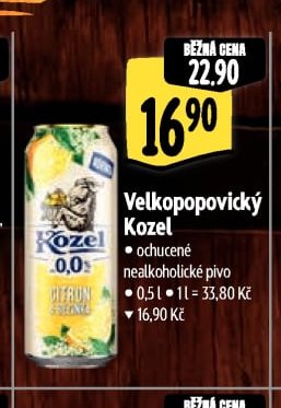 Velkopopovický Kozel nealkoholické