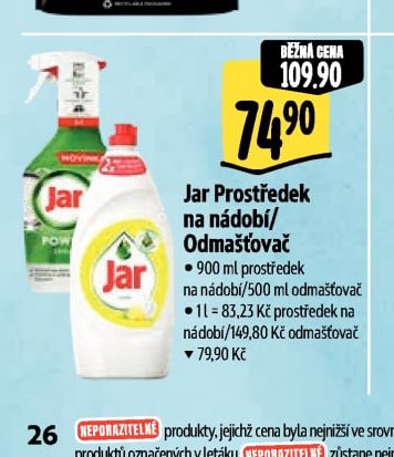 Jar Prostředek na nádobí/Odmašťovač