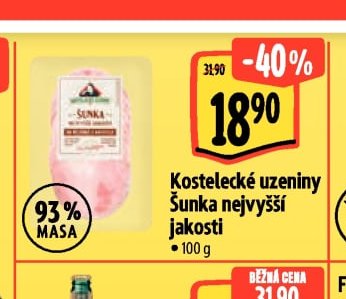 Kostelecké uzeniny Šunka nejvyšší jakosti