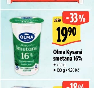 Olma Kysaná smetana 16%