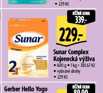 Sunar Complex Kojenecká výživa