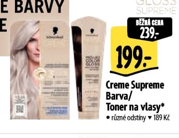 Creme Supreme Barva/Toner na vlasy