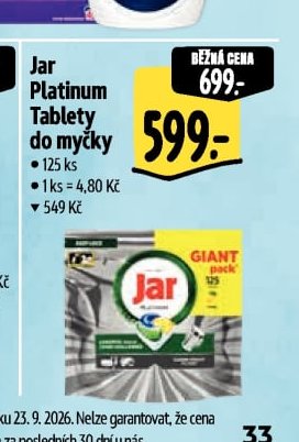 Jar Platinum Tablety do myčky