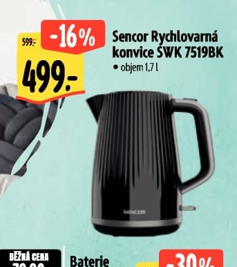 Sencor Rychlovarná konvice SWK 7519BK