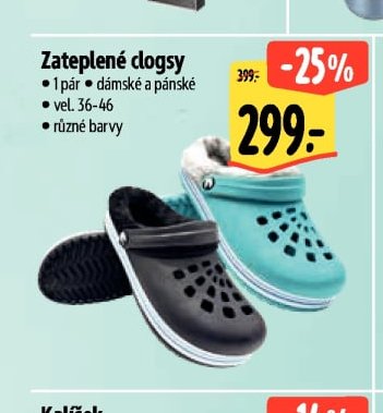 Zateplené clogsy