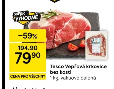 Tesco Vepřová krkovice bez kosti