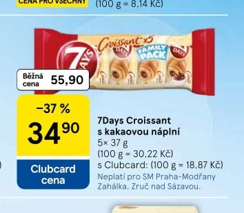 7Days Croissant s kakaovou náplní