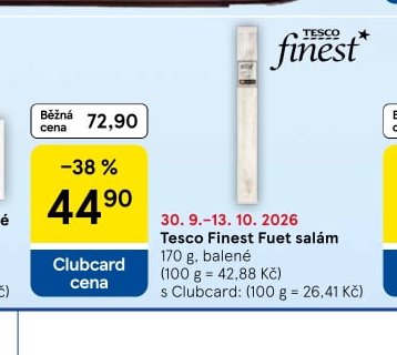Tesco Finest Fuet salám 170 g