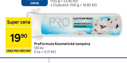 ProFormula Kosmetické tampony 120 ks