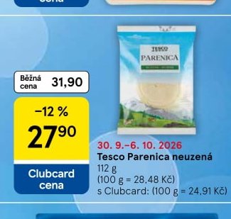 Tesco Parenica neuzená