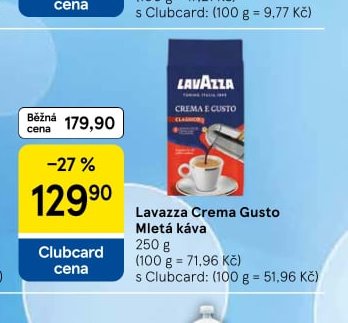 Lavazza Crema Gusto Mletá káva