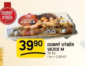 Dobrý výběr vejce M
