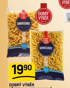 Dobrý výběr těstoviny semolinové