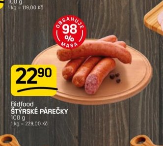 Bidfood ŠTÝRSKÉ PÁREČKY