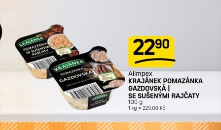 Alimpex KRAJÁNEK POMAZÁNKA GAZDOVSKÁ SE SUŠENÝMI RAJČATY