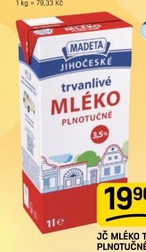 JČ MLÉKO TRVANLIVÉ PLNOTUČNÉ 3,5%
