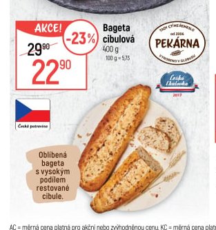 Bageta cibulová