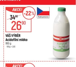 Váš Výběr Acidofilní mléko 950g