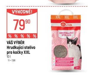 Váš Výběr Hrudkující stelivo pro kočky XXL