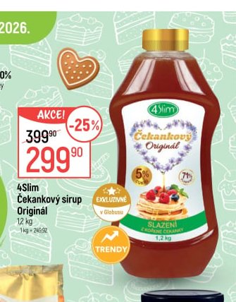 4Slim Čekankový sirup Originál