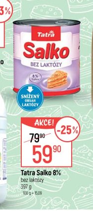 Tatra Salko 8% bez laktózy
