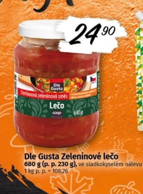 Dle Gusta Zeleninové lečo 680g