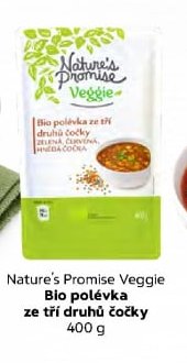 Nature's Promise Veggie Bio polévka ze tří druhů čočky