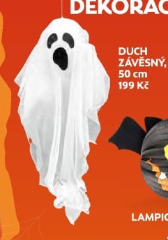 DUCH ZÁVĚSNÝ, BÍLÝ 50 cm