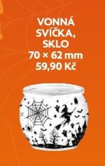 VONNÁ SVÍČKA, SKLO 70 x 62 mm