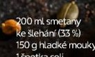 smetana ke šlehání (33 %)