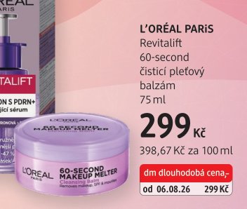 L'ORÉAL PARIS Revitalift 60-second čisticí pleťový balzám
