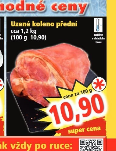 Uzené koleno přední cca 1,2 kg
