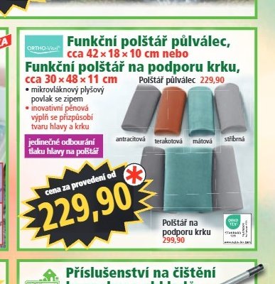 Funkční polštář půlválec / na podporu krku