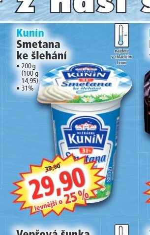 Kunín Smetana ke šlehání