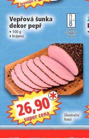 Vepřová šunka dekor pepř