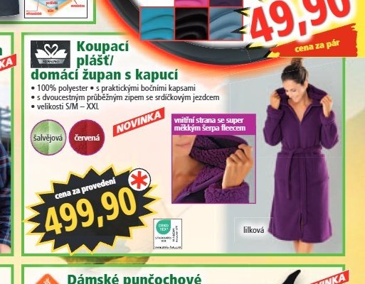 Koupací plášť / domácí župan s kapucí